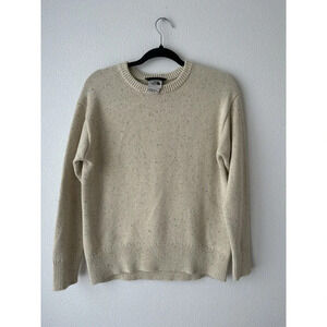 The North Face S Women’s Crewneck Sweater Pullover Wool Blend Yellow Speckled